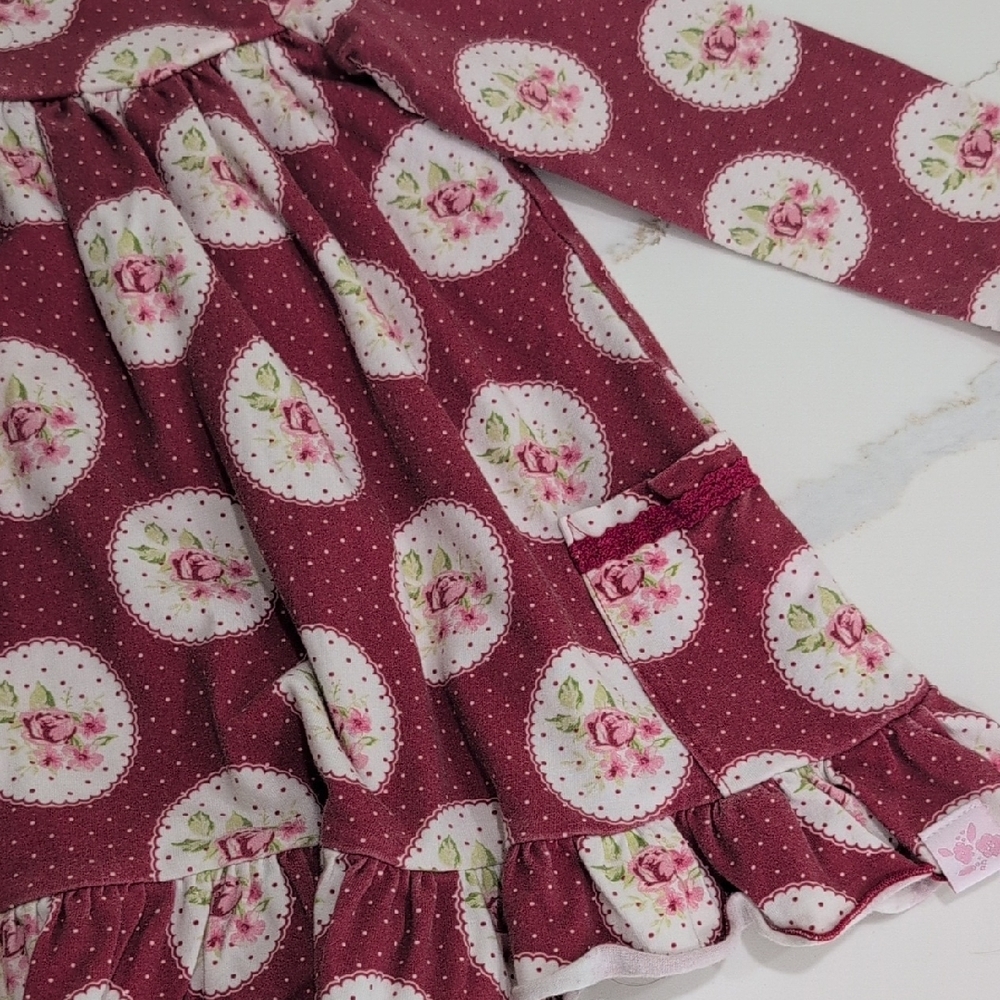SweetHoney Red Floral Toddler Set 4T - Picture 8 of 9